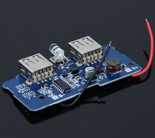 1x Charger Circuit Board Power Supply 5V 2A Step Up Board Dual USB Output