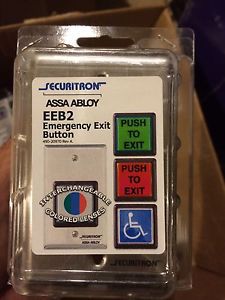NEW SECURITRON EEB2 EMERGENCY EXIT BUTTON - INTERCHANGEABLE COLORED LENSES