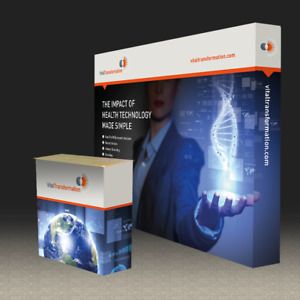 10ft Pop Up Stand Trade Show Display Booth Back Wall with Custom Graphic Print