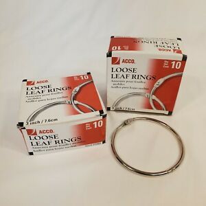 3 inch Loose Leaf Rings ACCO 20 count #72003 NEW
