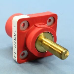 Leviton Red Cam Receptacles Male 1.50&#034; Stud Plug 16 Series 400A Bulk 16R23-14R