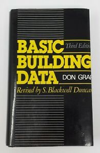 Basic Building Data by Don Graf 3RD Edition (1985, Hardback) Construction Ref