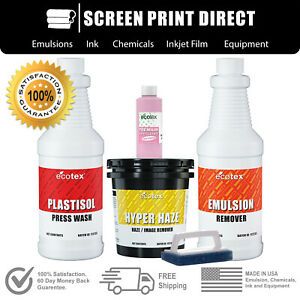 Chemistry Kit for Screen Printing - Removers, Ink Degradent, Hand Cleaner