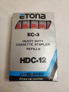 ETONA HDC-12 Red 1/2&#034; 12mm Color Coded Cassettes Staples for EC-3 Stapler