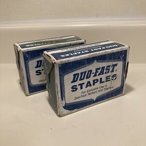 Duo-Fast Staples 5/16&#034; 5010-C 5000 2 Boxes 10,000 Vintage New Old Stock NOS Tack