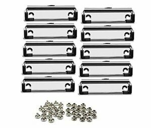 10 Pack Mountable Clipboard Clips,Spring Loaded Surface Mount Handle with