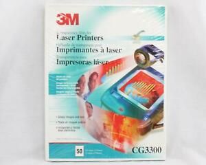 3M Transparency Film for Laser Printers 50 Sheets 8.5&#034; X 11&#034; CG3300 NEW A074