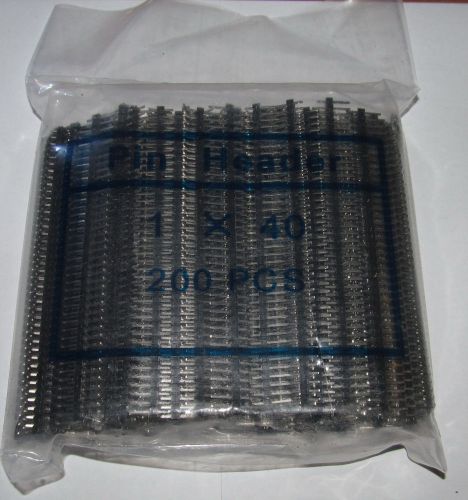200pcs 1x40pin 2.54mm single row breakaway male pin header arduino us seller for sale