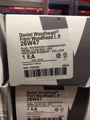 Daniel woodhead 26w47 locking plug 20 amp 125 volt for sale