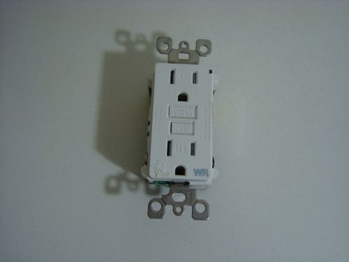 Leviton r62-w7599-tkw 15amp weather resistant &amp; tamper resistant gfci outlet for sale