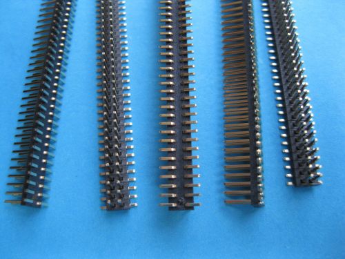 150pcs gold smt smd 1.27mm 2x40 80pin breakable male pin header double row strip for sale