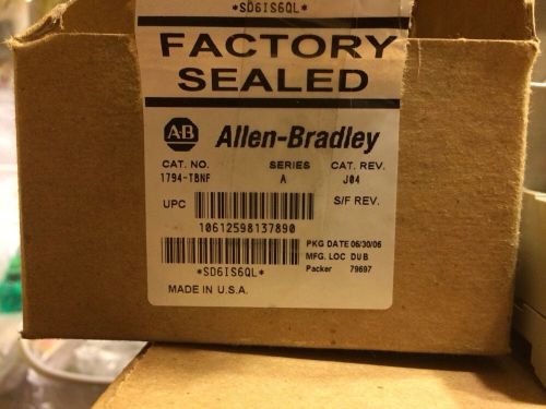 Allen Bradley  Cat 1794-TBNF Series A  Terminal Base