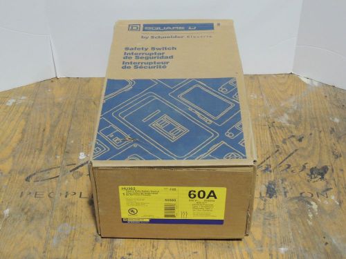Square d heavy duty safety switch, hu362, 60a, 600v, series f05, nib for sale