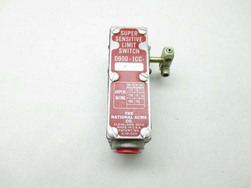 National acme d900-1cc-36 super sensitive limit switch 125/250/460v-ac d446272 for sale