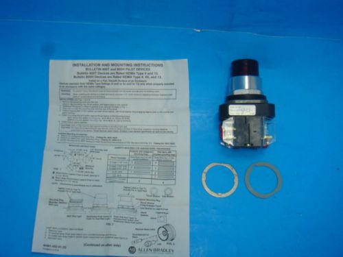 New red allen bradley illuminated pushbutton model 800t-qt10r for sale