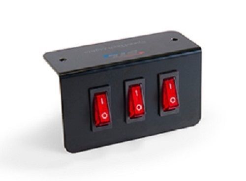 Triple switch panel - three rocker switches - l shaped mounting bracket for sale