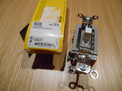 NEW HUBBELL HBL1557 20a Commercial 3 Position 2 Circuit Switch Dbl Throw  B521