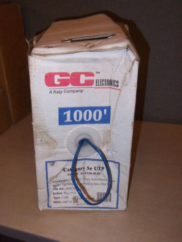 New gc electronics 14-1350-8l89 category 5e utp cable 24 awg/4pr 24/8 wire 527ft for sale