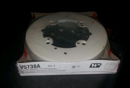 WIREMOLD LEGRAND V5738A 4.75&#034; ROUND CEILING DEVICE BOX, IVORY