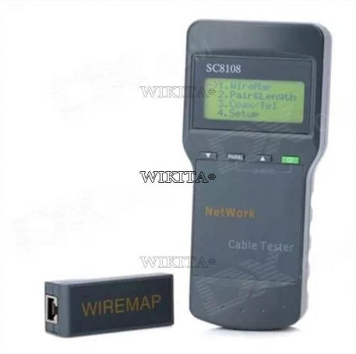 Length new in box network measure sc8108 meter rj45 cat5 tester lan cable issc for sale