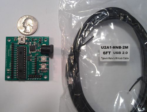 Paxstarter dip28/usb project development board w/ pic18f24k50 and 6ft usb cable for sale