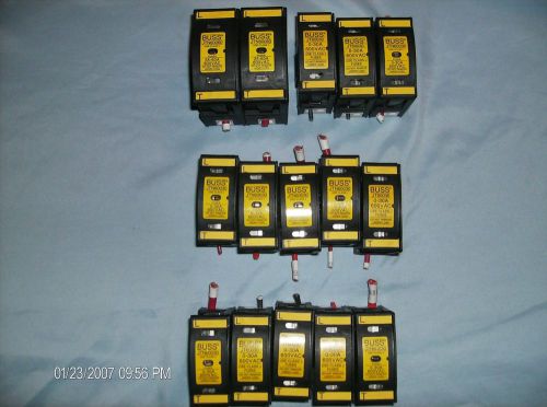 Lot of 15 buss jtn 60030, jtn 60060 fuse holders for sale