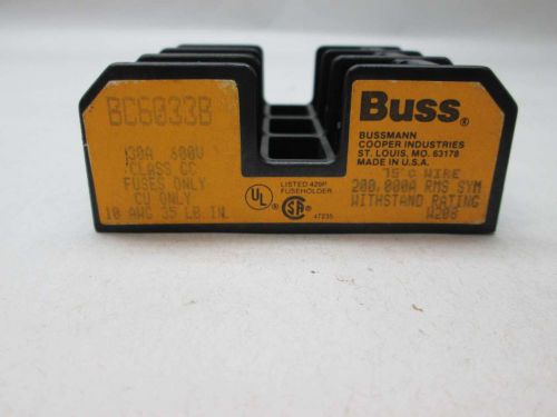 New cooper bussmann bc6033b 30a amp 3p 600v-ac fuse holder d445961 for sale