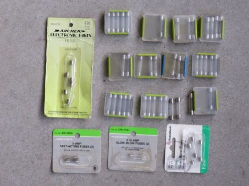 45 Littlefuse and Archer Glass Fuses in Cases