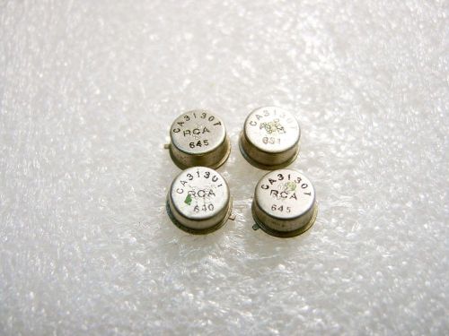 (4) Vintage RCA CA3130T TO-8 Metal Can BIMOS Op Amps