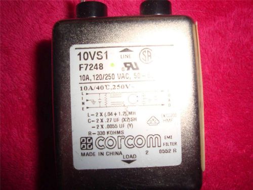 Corcom emi filter 0552 10a, 120/250 vac, 50-60hz for sale