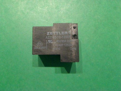 Zettler AZ2150-1C-12DEF AZ2150 40A Heavy Duty Relay 250 VAC SPDT, 12v  DC Coil