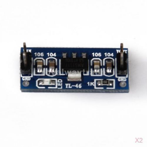2x 6V-12V to 5V AMS1117-5V Power Supply Module PCB Board for Arduino DIY