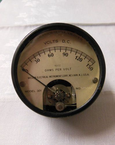 Antique weston electrical ohms meter made for western electric exposed mechanism for sale