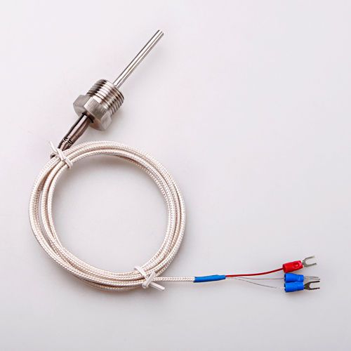 2m 6.6ft rtd pt100 ohm probe sensor l 50mm pt npt 1/2&#039;&#039; thread with lead wire for sale