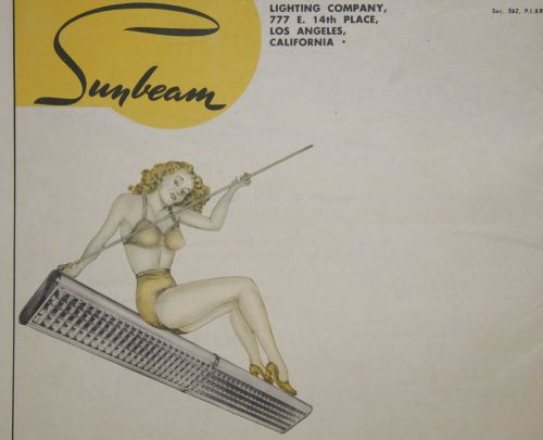 Electrical-Vintage&#034;Sunbeam Lighting Co.Los Angeles,Ca-1949&#034;-3 pages- (W13)
