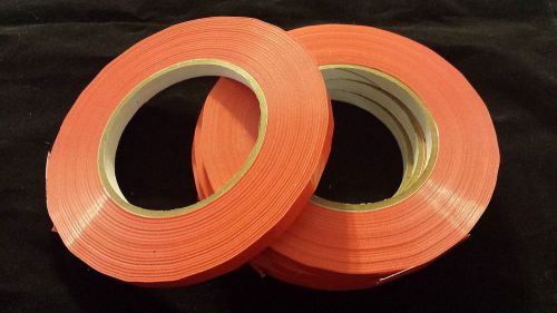 96 New Red Produce Poly Bag Sealer Tape 3/8 Inch x 180 Yards 96 Rolls