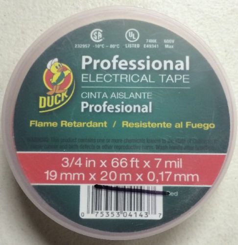 GE Professional Electrical Tape 3/4in X 66ft Red (Lot 4)
