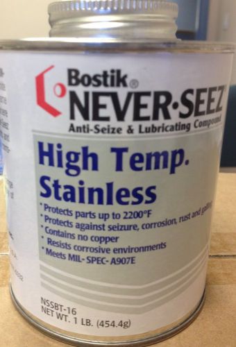 Bostik  NEVER SEEZ  High Temp Stainless  NSSBT-16  16 oz. Brush Top Cans 12/Case