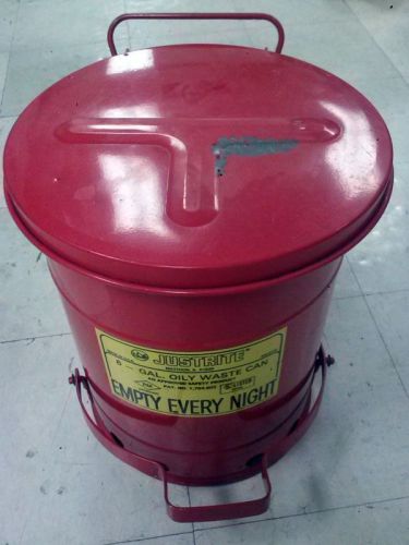 JUSTRITE Oily Waste Can 6 Gallon, Used