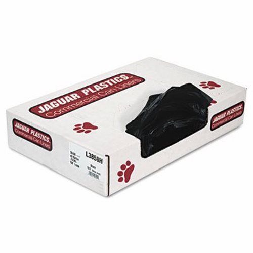 Industrial strength 60 gallon black can liners, 100 per carton (jagl3858h) for sale