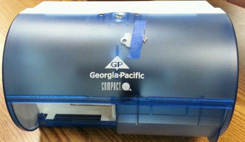 2-Georgia-Pacific Cool Colors Compact Dbl Roll Tissue Dispenser/Key BLEU OCEAN!