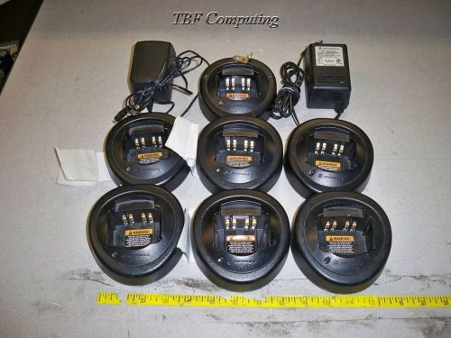 Lot of 7*motorola htn9000c commercial radio chargers w/ 2*power supplies for sale