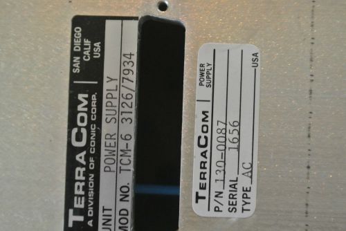 Terracom TCM-6 Power Supply Parts