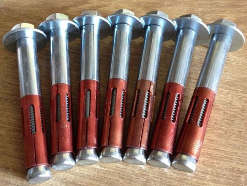 Red head dynabolt ramset concrete sleeve anchors 5/8&#034; x 4-1/4&#034; 7pcs. for sale