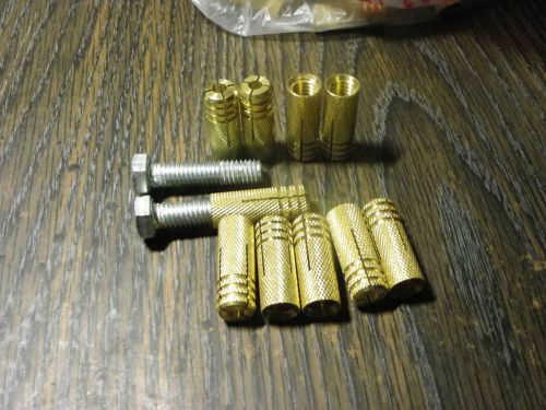 5/16 or 3/8&#034; brass mini concrete drop in expansion anchors for threaded rod. for sale