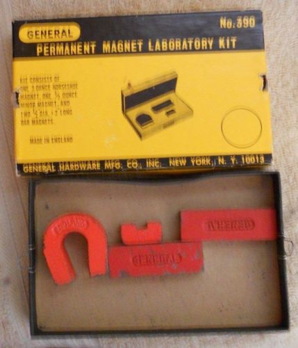 General Permanent Magnet Laboratory Kit No.390 3oz horseshoe 1/2ozminor 2long ba