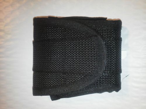 ROTHCO ULTRA FORCE BLACK NYLON POLICE HANDCUFF CASE HOOK AND LATCH CLOSURE 2 1/4