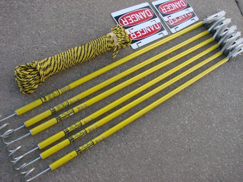 HASTINGS 6796 Telescopic Truck Safety Barrier With (6)6&#039; Arms (4)Danger Signs h1