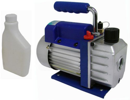 3cfm rotary vane deep vacuum pump 1/4hp hvac ac air tool freon r410a r134 etc. for sale