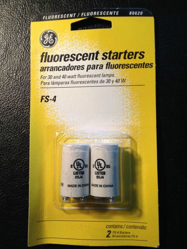 Lot of 36 (18x2) ge 80620 fs-4 fluorescent starters for sale